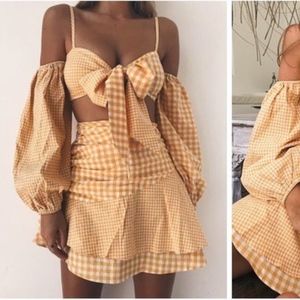Tiger Mist Yellow Two Piece Gingham